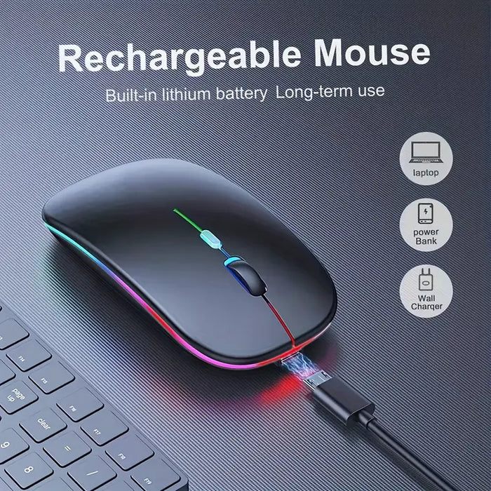 PC-Link Rechargeable RGB Wireless Office Mouse