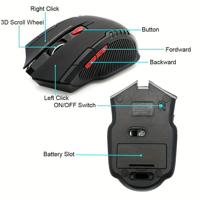 PC-Link 2.4GHz Wireless Optical Mouse Gaming