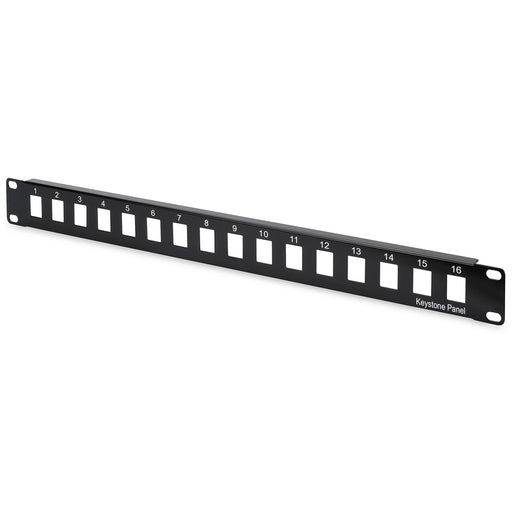 Digitus Patchpanel 1HE Keystone Modul 16Ports Schwarz