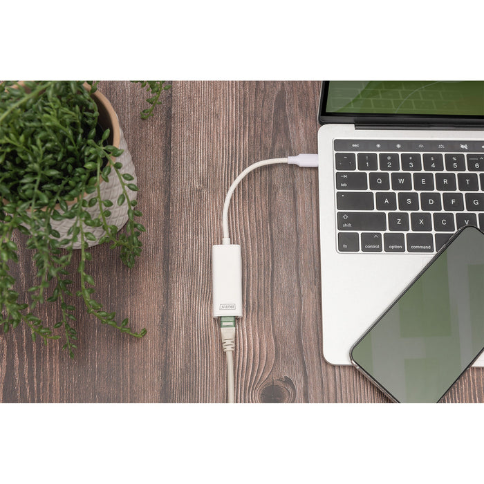 Digitus USB-C > Gigabit LAN (ST-BU) Adapter Weiß