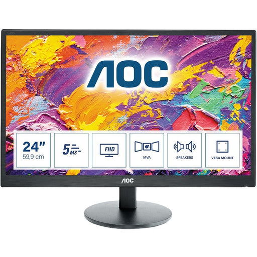 Displays - 59,9cm/23,6" (1920x1080) AOC M2470SWH Full HD MVA 16:9 5ms VGA 2x HDMI LS Black