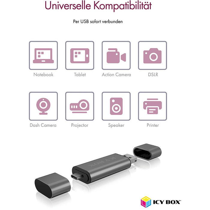 ICY BOX IB-CR200-C Multi-USB SD/MicroSD Kartenleser