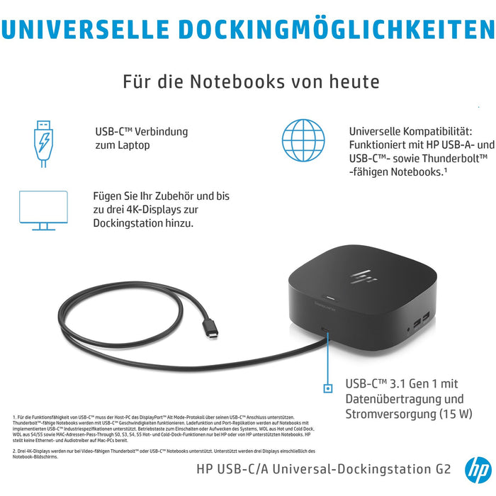 D HP USB-C Dock G5 Schwarz 100W