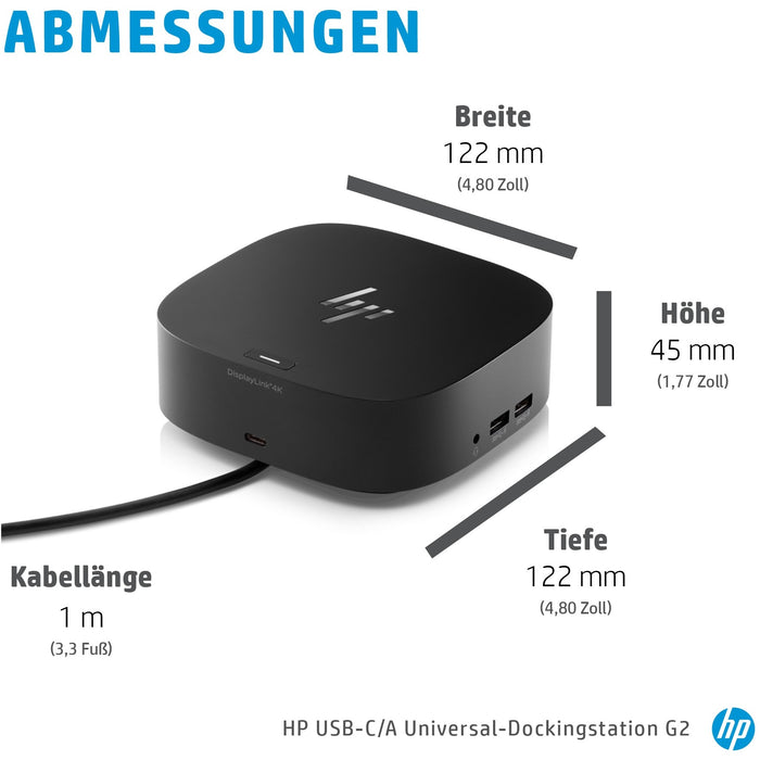 D HP USB-C Dock G5 Schwarz 100W