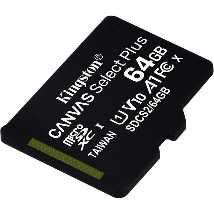 CARD 64GB Kingston Canvas Select Plus MicroSDXC 100MB/s +Adapter