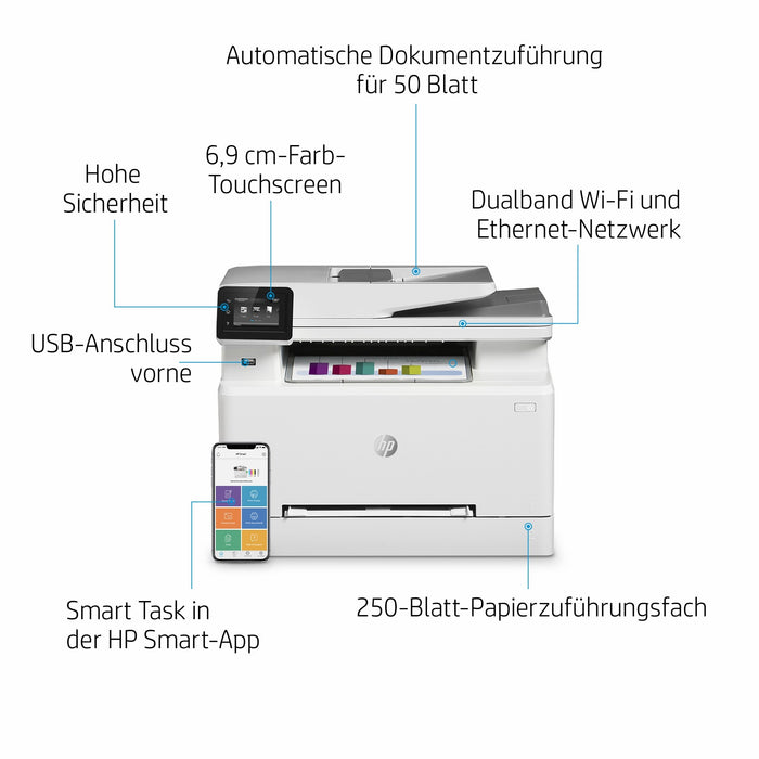 FL HP Color LaserJet Pro MFP M282nw Farblaserdrucker 3in1 A4 LAN WiFi ADF