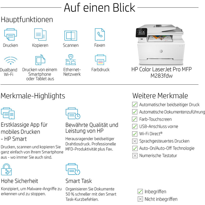 FL HP Color LaserJet Pro MFP M283fdw 4in1/A4/LAN/WiFi/ADF