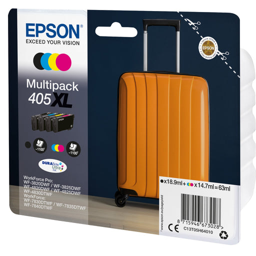 Epson Tinte 405XL C13T05H64010 4er Multipack (BKMCY) bis zu 1.100 Seiten