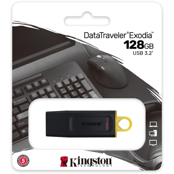 STICK 128GB USB 3.2 Kingston DataTraveler Exodia black/yellow