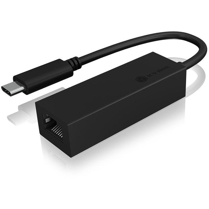 ICY BOX IB-LAN100-C3 USB-C > Gigabit LAN (ST-BU) Adapter Schwarz