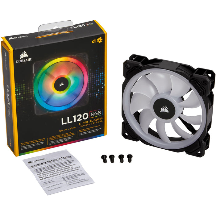 120mm Corsair LL Series LL120 RGB Gehäuselüfter Black