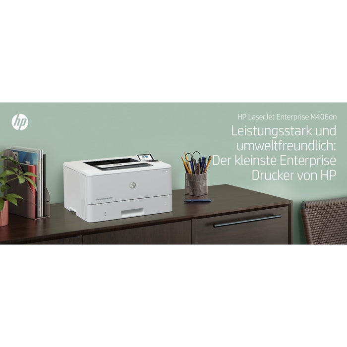 L HP LaserJet Enterprise M406DN S/W-Laserdrucker 38 S./Min. A4 LAN Duplex