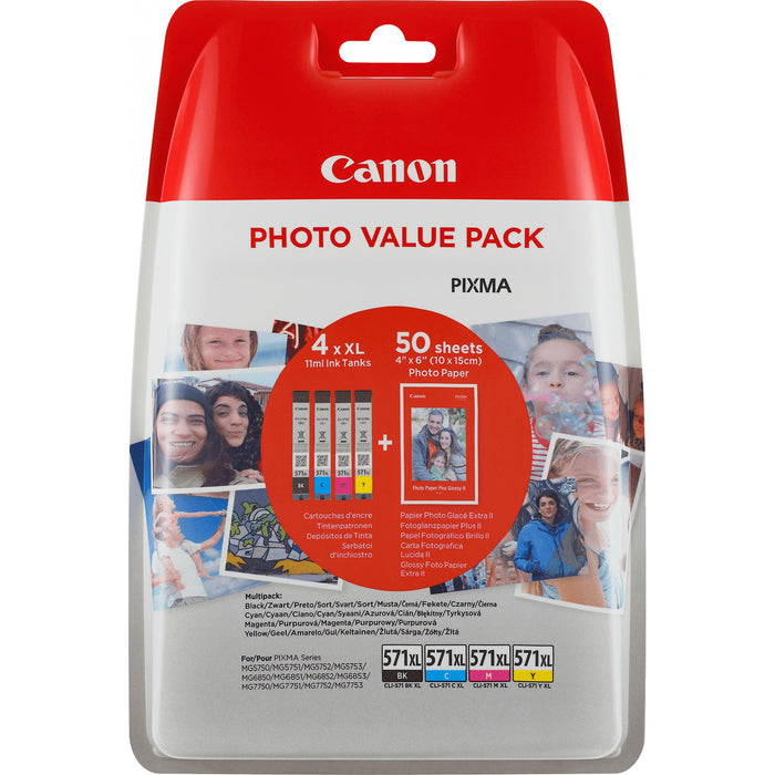 Canon Tinte CLI-571XL 0332C005 Multipack BKCMY+Fotopapier