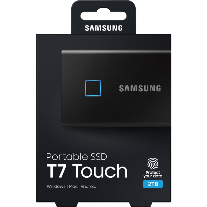 2TB Samsung Portable T7 Touch USB 3.2 Gen2 Schwarz retail