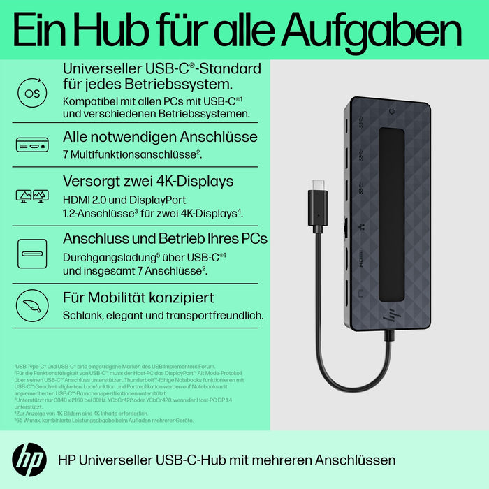 D HP universal USB-C multiport HUB