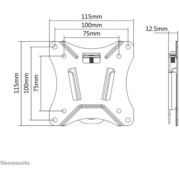 Select Monitor-Wandhalterung für Flachbildschirme bis 30'' 25KG NM-W25BLACK Neomounts