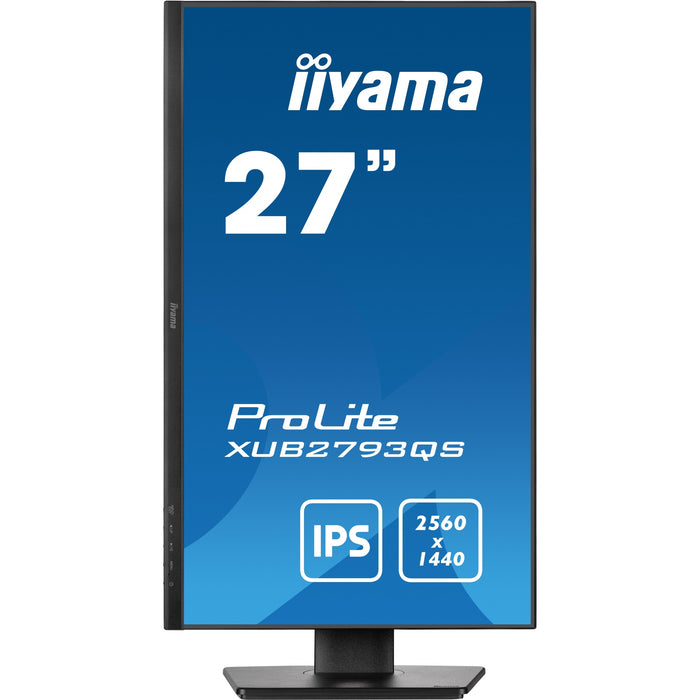 5cm (2560x1440) iiyama ProLite XUB2793QS-B1 16:9 1ms IPS 2xHDMI DisplayPort VESA Pivot Speaker WQHD Black