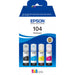 Epson Tinte 104 EcoTank C13T00P640 4er Multipack (BKMCY) bis zu 7.500 Seiten