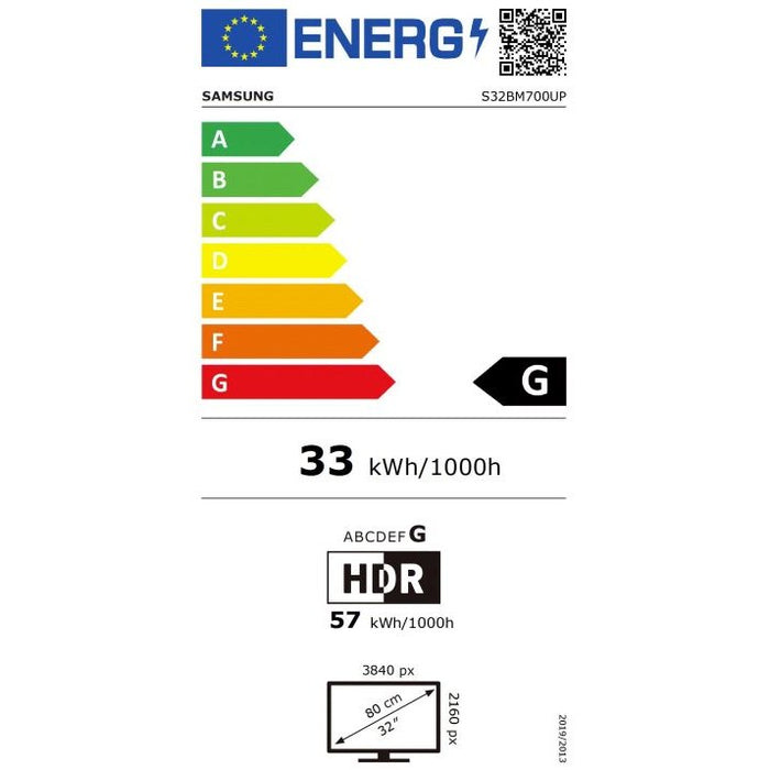 80cm/32'' (3840x2160) Samsung LS32BM700UP Smart 16:9 4ms 2xHDMI USB-C VESA Speaker 4K Black