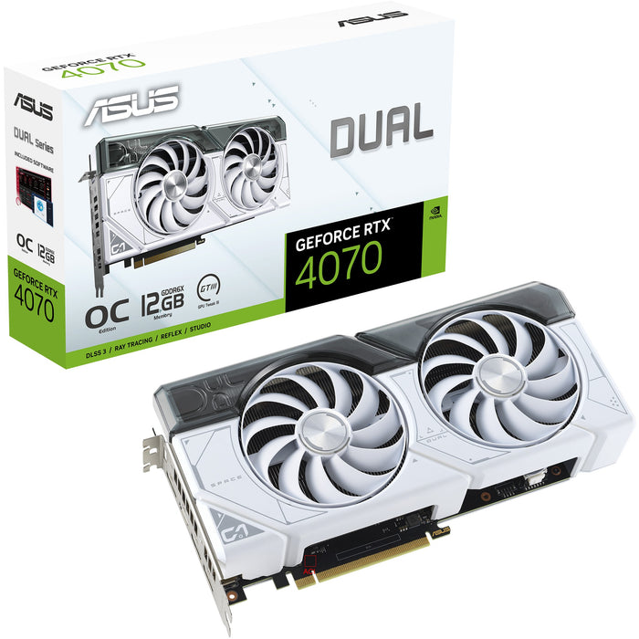 RTX 4070 12GB Asus Dual OC White GDDR6X DUAL-RTX4070-O12G-WHITE