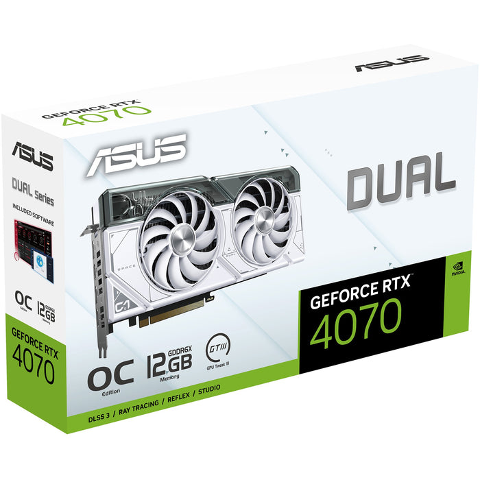 RTX 4070 12GB Asus Dual OC White GDDR6X DUAL-RTX4070-O12G-WHITE