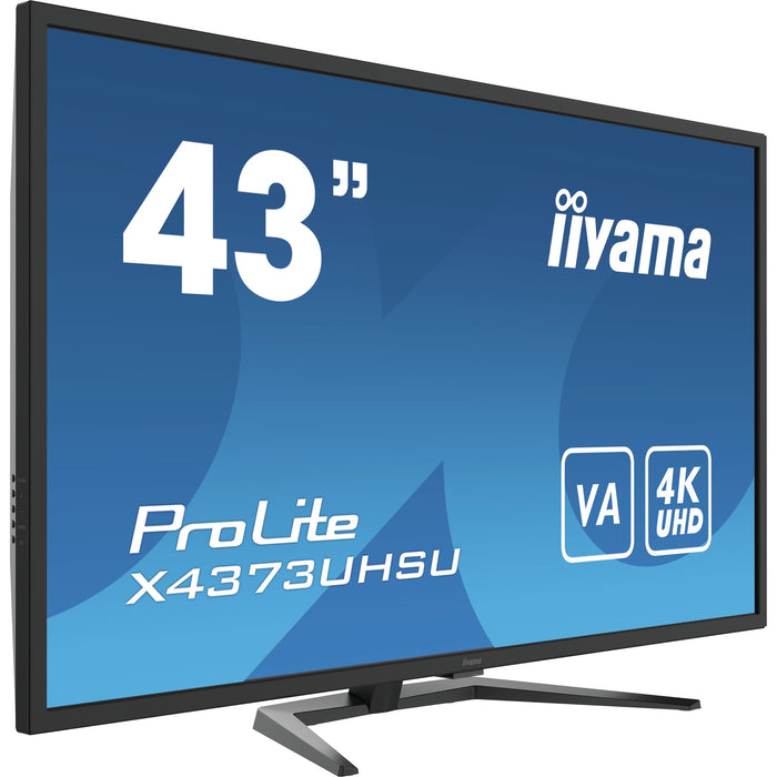 2cm (3840x2160) iiyama ProLite X4373UHSU-B1 16:9 3ms 2xHDMI/DisplayPort/Mini DisplayPort VESA Speaker 4K Black
