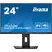 61cm/24'' (1920x1080) Iiyama XUB2492HSC-B5 16:9 4ms IPS HDMI DisplayPort USB VESA Pivot Speaker FullHD Black