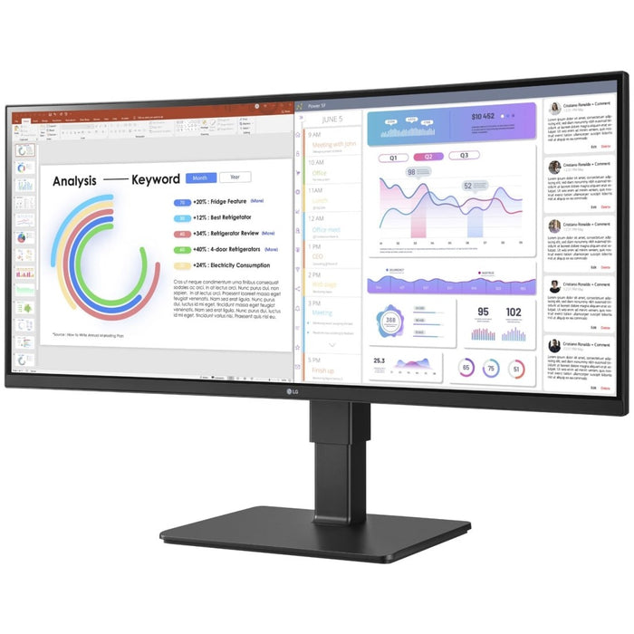 72cm/34'' (3440x1440) LG UltraWide 34BQ77QB-B 21:9 5ms 2xHDMI DisplayPort USB-C VESA Speaker UWQHD