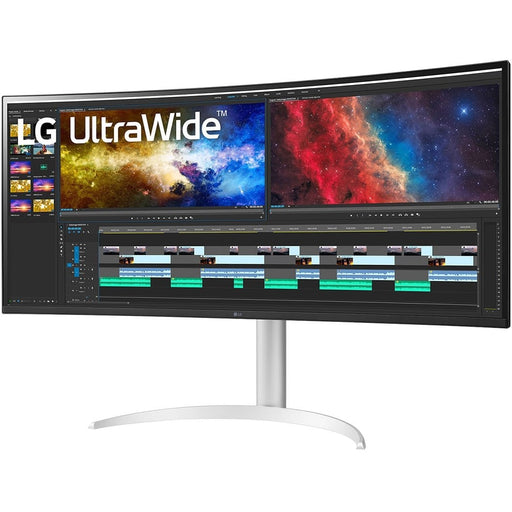 5cm/38" (3840x1600) LG UltraWide 38BQ85C-W 21:9 UWQHD IPS Curved 5ms 75Hz HDMI DP USB-C Speaker White