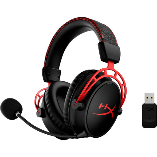 HP HyperX Cloud Alpha Wireless Gaming Headset - Virtual 7.1-Surround/DTS Headphone:X 2.0/Spatial Audio/Over-Ear - schwarz/rot