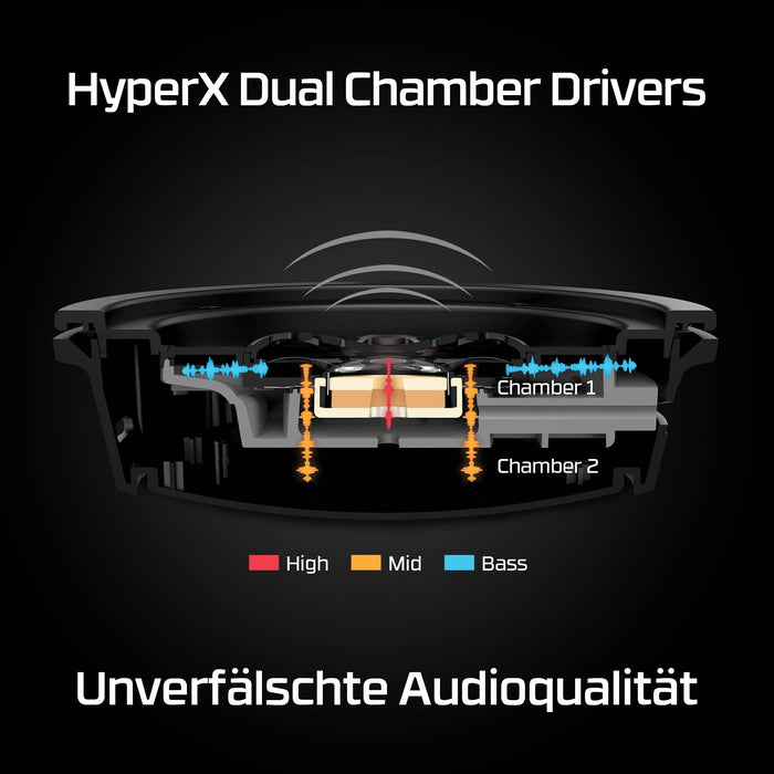 HP HyperX Cloud Alpha Wireless Gaming Headset - Virtual 7.1-Surround/DTS Headphone:X 2.0/Spatial Audio/Over-Ear - schwarz/rot