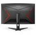 80cm/32" (2560x1440) AOC Gaming CQ32G2SE/BK Curved QHD 165Hz 1ms 2xHDMI DP LS Black/Red