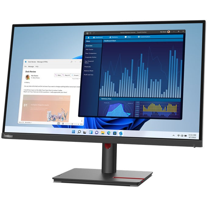 6cm/27" (3840x2160) Lenovo ThinkVision T27p-30 16:9 4K IPS 4ms 60Hz HDMI DP USB-C Pivot Black