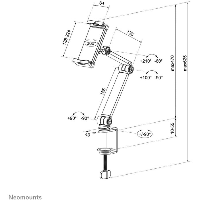 Tabletständer mit 3 Drehpunkten (4