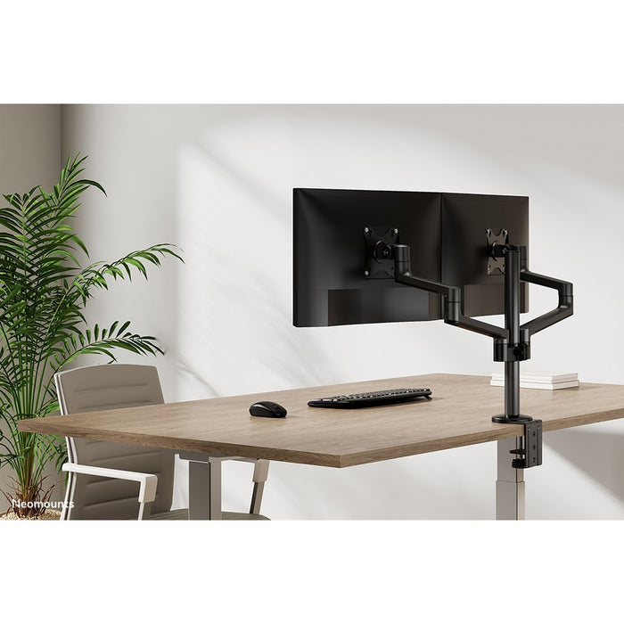 Tischhalterung für 2 Monitore (17"-27") max. 16kg - vollbeweglich - Neomounts Schwarz