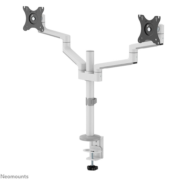 Tischhalterung für 2 Monitore (17"-27") max. 16kg - vollbeweglich - Neomounts Weiß