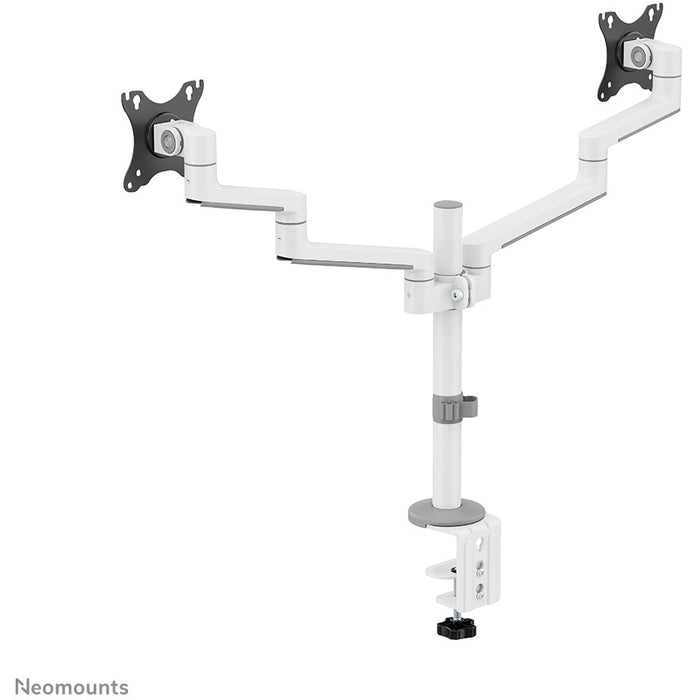 Tischhalterung für 2 Monitore (17"-27") max. 16kg - vollbeweglich - Neomounts Weiß