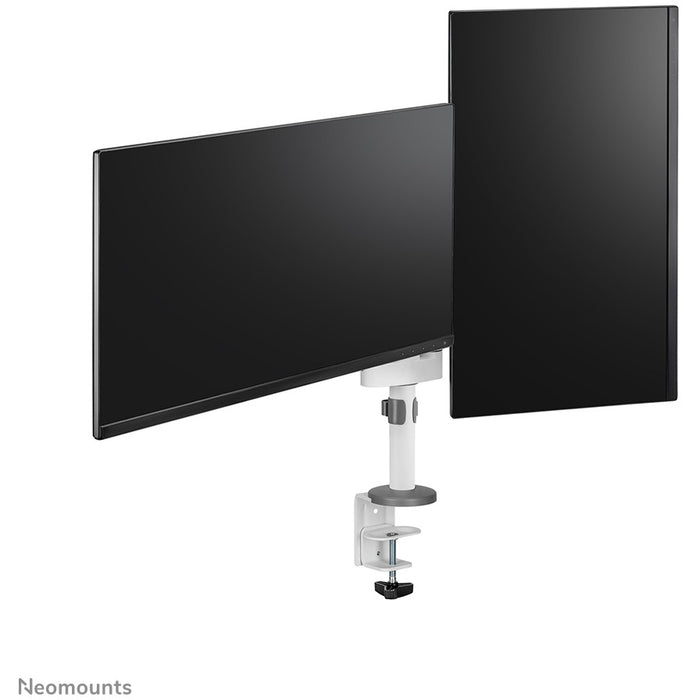 Tischhalterung für 2 Monitore (17"-27") max. 16kg - vollbeweglich - Neomounts Weiß