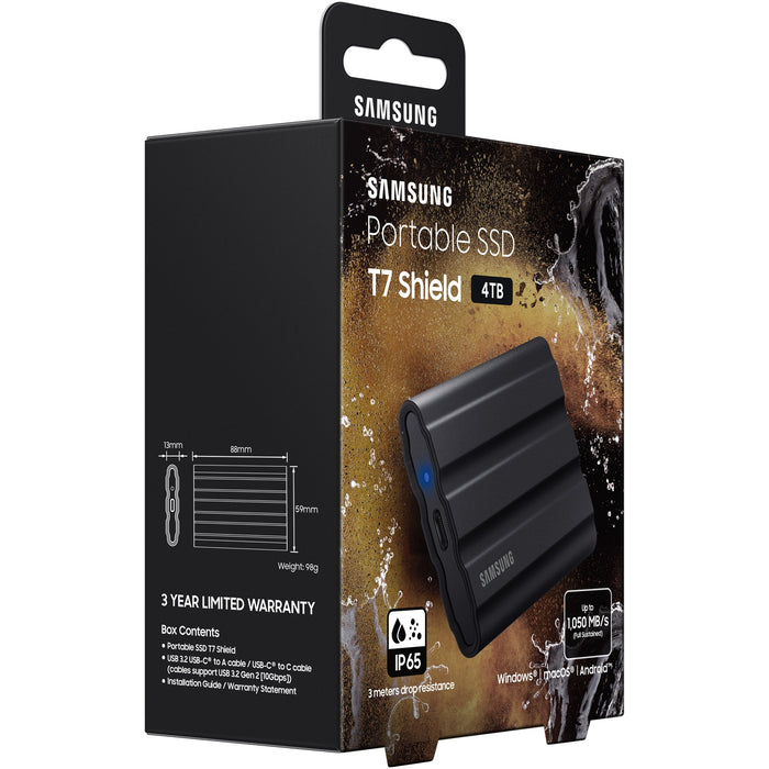 4TB Samsung Portable T7 Shield USB 3.2 Gen2 Schwarz retail