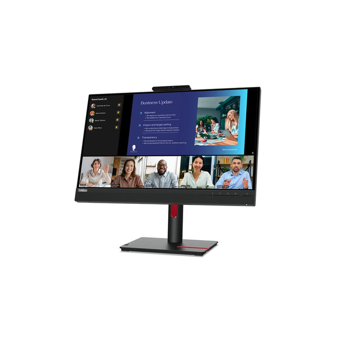 61cm/24" (1920x1080) Lenovo ThinkVision T24v-30 16:9 FHD IPS 75Hz 4ms HDMI VGA DP Speaker Webcam Black