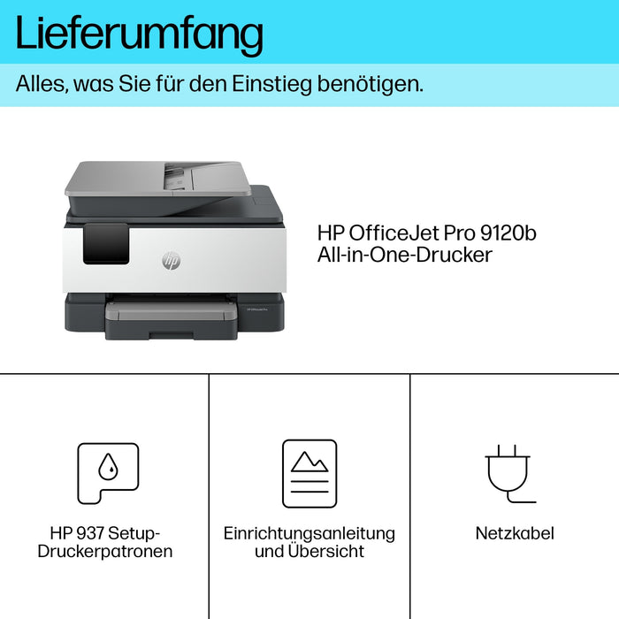 T HP OfficeJet Pro 9120b Tinte-Multifiunktionsdrucker 4in1 A4 LAN WLAN ADF Duplex