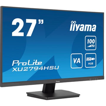 5cm/ 27" (1920x1080) Iiyama ProLite XU2794HSU-B6 FHD 100Hz 1ms HDMI DP USB LS Black