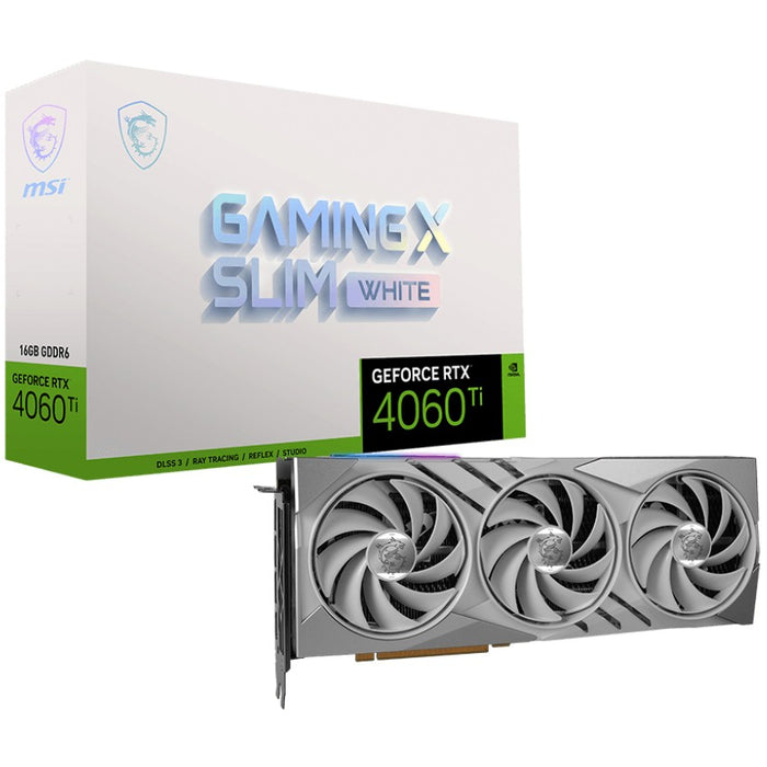 RTX 4060 Ti 16GB MSI Gaming X Slim White GDDR6 3Fan