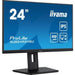 Displays - 60,5cm/24" (1920x1080) Iiyama ProLite XUB2492HSU-B6 FHD IPS 100Hz 4ms 16:9 HDMI DP 4xUSB LS Black