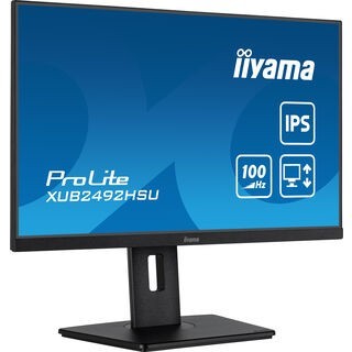 Displays - 60,5cm/24" (1920x1080) Iiyama ProLite XUB2492HSU-B6 FHD IPS 100Hz 4ms 16:9 HDMI DP 4xUSB LS Black