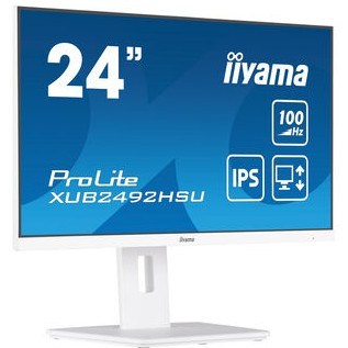 Custom Gaming Desktop PCs - Ireland - GAMEFORCE.IE-  61cm/24" (1920x1080) iiyama ProLite XUB2492HSU-W6 16:9 FHD IPS 100Hz 0,4ms HDMI DP Pivot Speaker White