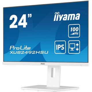 Displays - 61cm/24" (1920x1080) Iiyama ProLite XUB2492HSU-W6 16:9 FHD IPS 100Hz 0,4ms HDMI DP Pivot Speaker White