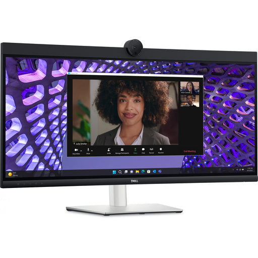 71cm/34" (3440x1440) Dell P3424WEB 21:9 Curved WQHD IPS 60Hz 5ms HDMI DP RJ45 Webcam USB-C VESA Black/Silver