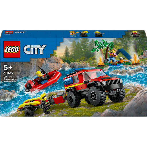 LEGO City Feuerwehrgeländewagen mit Rettungsboot 60412