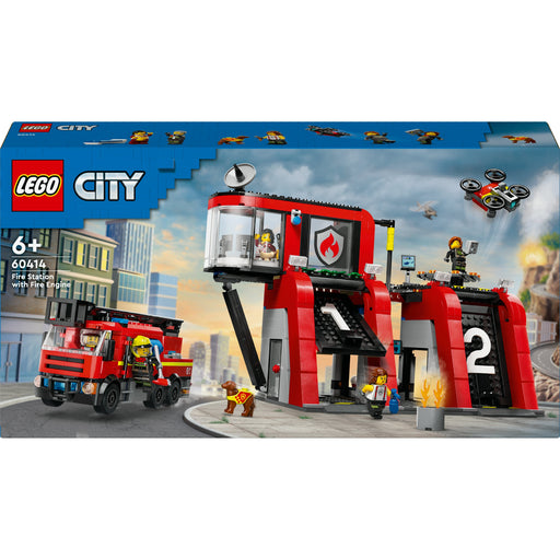 LEGO City Feuerwehrstation mit Drehleiterfahrzeug 60414